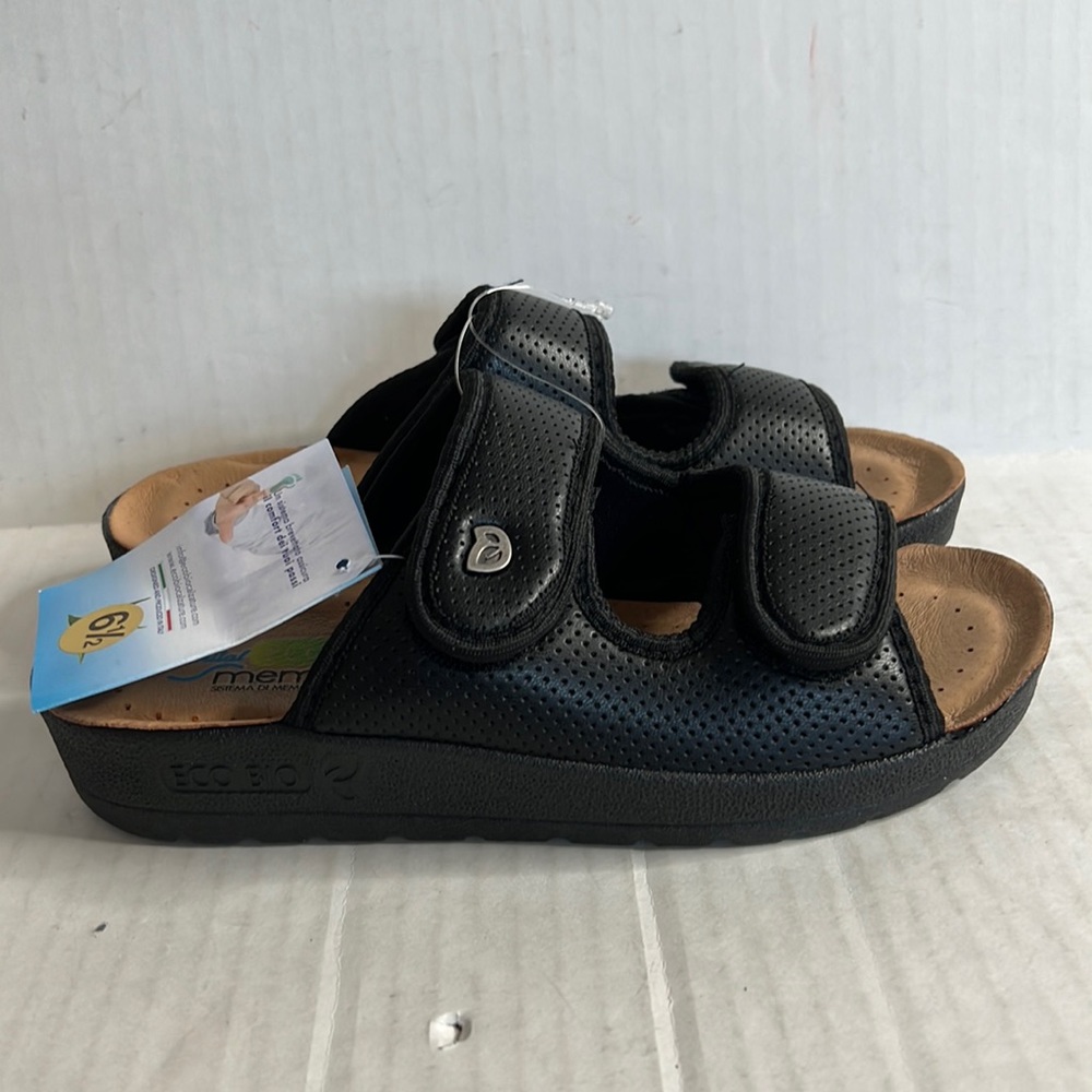 NWT ECOBIO Italian Comfort Velcro Slides